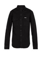 Off-white Logo-plaque Denim Shirt