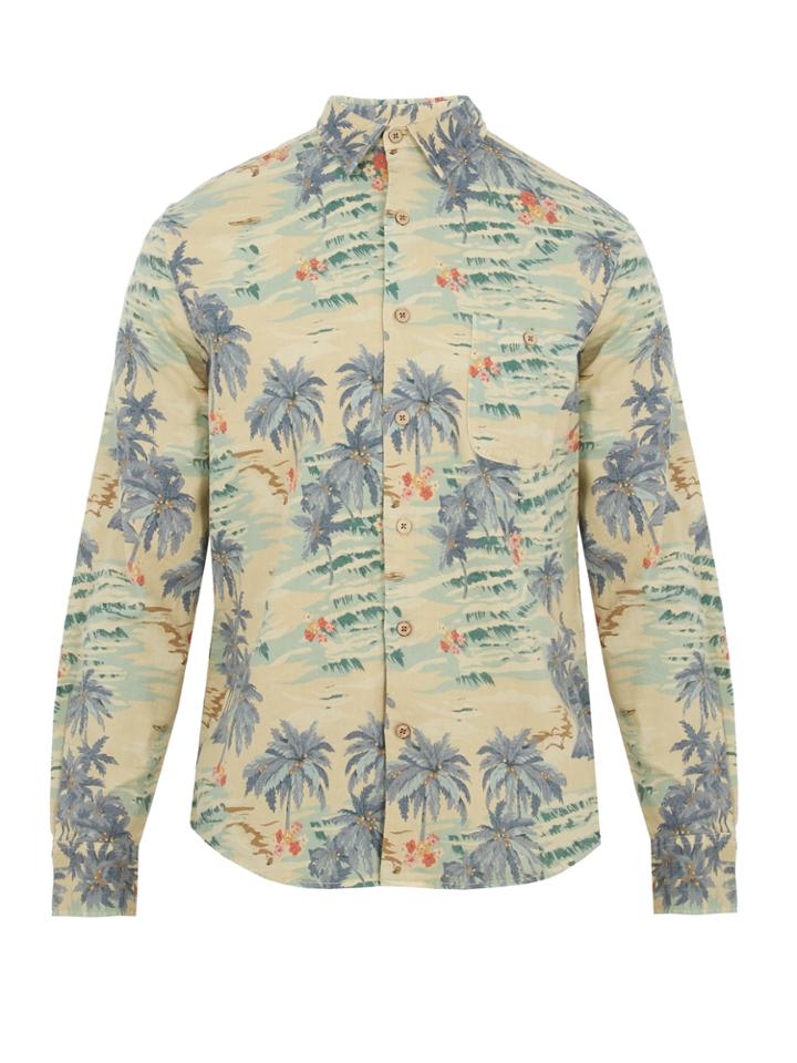 Faherty Ventura Hawaiian-print Cotton Shirt