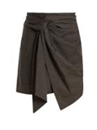 Isabel Marant Étoile Nima Knot-detail Checked Wool Mini Skirt
