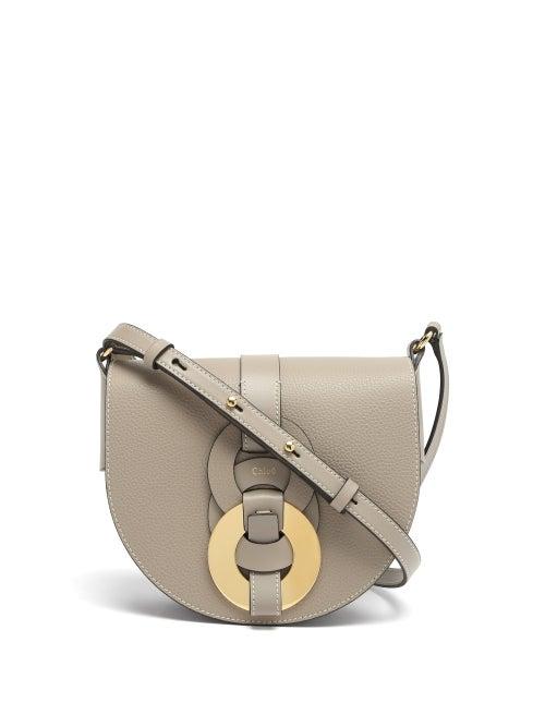 Matchesfashion.com Chlo - Darryl Grained-leather Cross-body Bag - Womens - Grey
