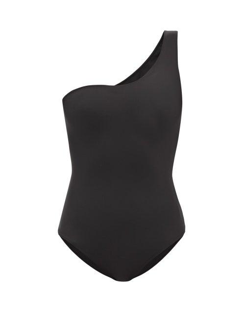 Albus Lumen - One-shoulder Swimsuit - Womens - Black