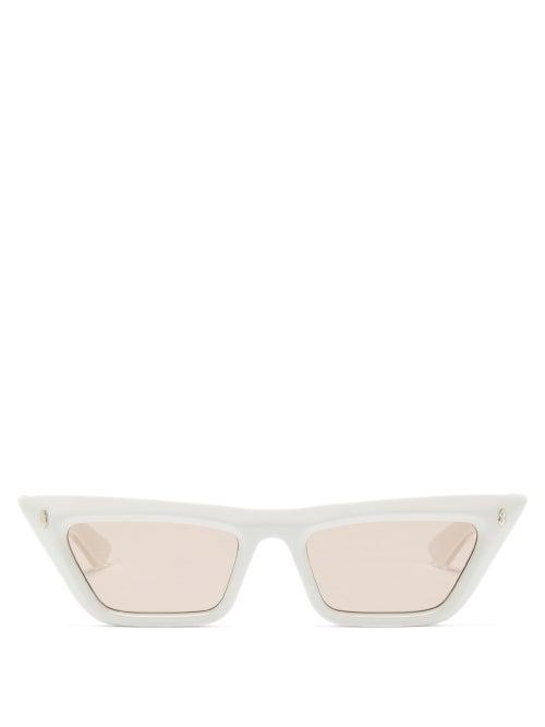 Matchesfashion.com Jacques Marie Mage - Debbie Cat-eye Acetate Sunglasses - Womens - White