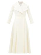 Emilia Wickstead - Angy Notch-lapel Faille Dress - Womens - Ivory
