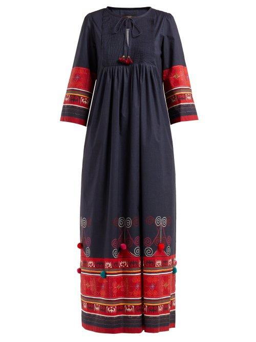 Matchesfashion.com Weekend Max Mara - Fase Dress - Womens - Navy Multi
