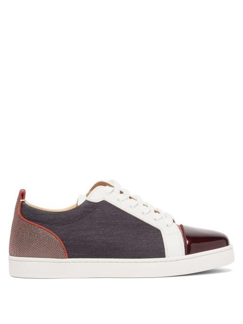 Christian Louboutin - Louis Junior Orlato Patent-toe Trainers - Mens - Navy Multi