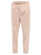 Officine Gnrale - Mory Pleated Cotton-corduroy Trousers - Mens - Light Pink