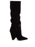 Saint Laurent Niki Slouch Velvet Boots