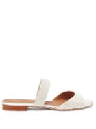 Matchesfashion.com Malone Souliers - Milena Woven-lurex Backless Sandals - Womens - Silver