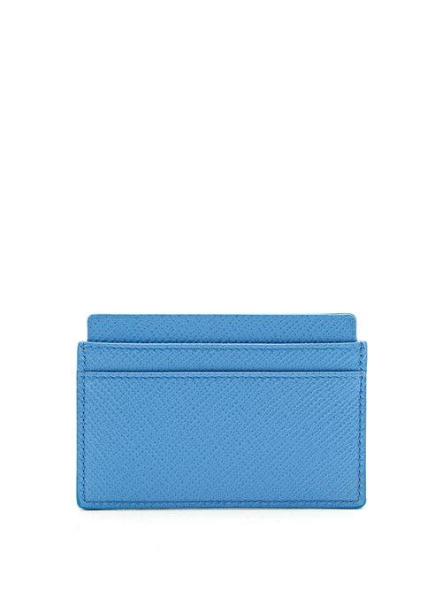 Matchesfashion.com Smythson - Panama Leather Cardholder - Mens - Blue