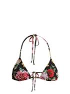 Dolce & Gabbana Floral-print Triangle Bikini
