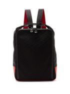 Matchesfashion.com Christian Louboutin - Hop'n'zip Logo-embossed Canvas Backpack - Mens - Black