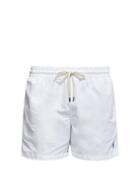 Matchesfashion.com Polo Ralph Lauren - Logo Embroidered Swim Shorts - Mens - White