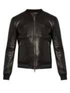 Dolce & Gabbana Slim-fit Leather Bomber Jacket