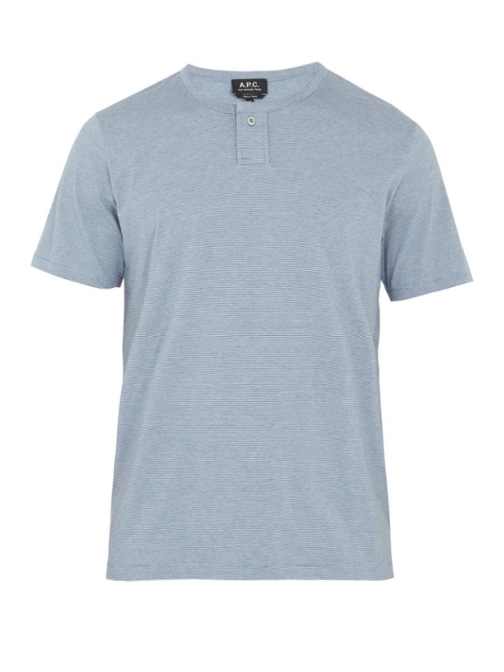 A.p.c. Eric Striped Cotton-jersey T-shirt