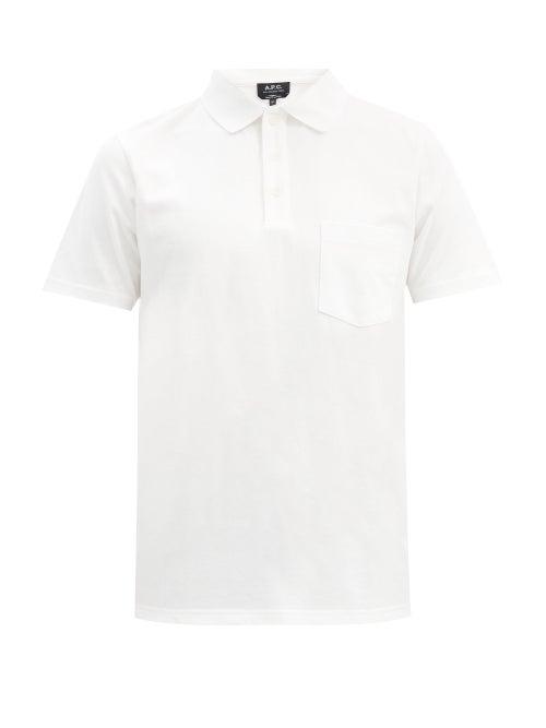 Matchesfashion.com A.p.c. - Archie Cotton-jersey Polo Shirt - Mens - White