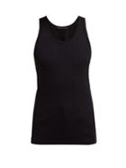 Matchesfashion.com Helmut Lang - Ribbed Cotton Jersey Tank Top - Womens - Black