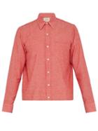 Matchesfashion.com Holiday Boileau - Cropped Cotton Shirt - Mens - Red