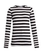 Raey Long-sleeved Striped Slubby Cotton-jersey T-shirt