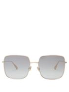 Matchesfashion.com Dior Eyewear - Diorstellaire1 Square Frame Sunglasses - Womens - Grey