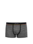 Matchesfashion.com Paul Smith - Striped Cotton Blend Boxer Shorts - Mens - Black