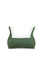Matchesfashion.com Casa Raki - Marina Square-neck Bikini Top - Womens - Green Multi