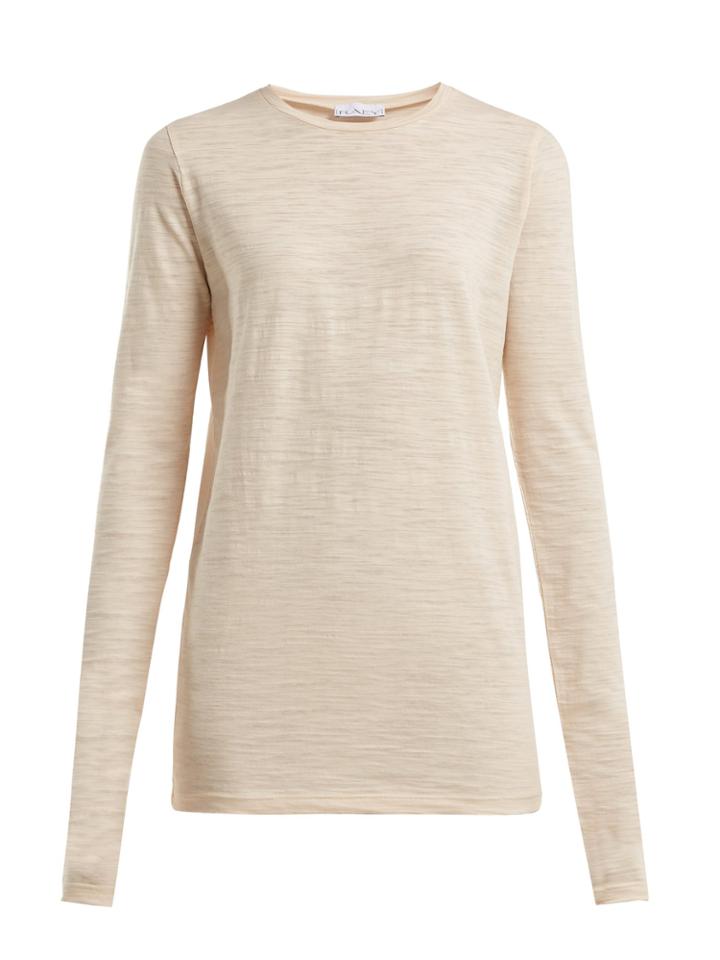 Raey Slubby Crew Neck Long Sleeve Top