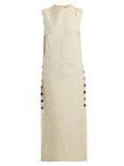 Matchesfashion.com Albus Lumen - Sole Cotton And Linen Blend Dress - Womens - Cream