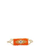 Matchesfashion.com Diane Kordas - Evil Eye Diamond & Sapphire Woven Bracelet - Womens - Orange