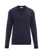 Matchesfashion.com Sfr - Leth Ribbed-knit Sweater - Mens - Navy