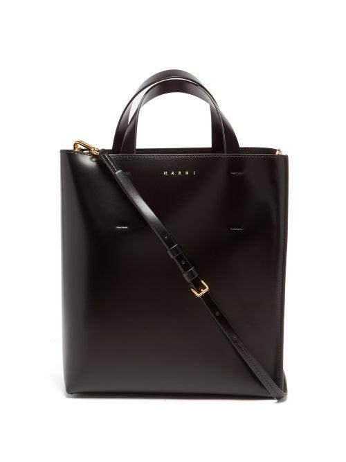 Marni - Museo Small Leather Tote - Womens - Black