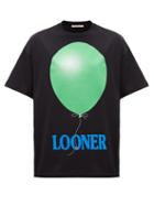 Matchesfashion.com Christopher Kane - Oversized Looner Print Cotton T Shirt - Womens - Black