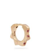 Matchesfashion.com Alison Lou - Ruby & Yellow Gold Stelle Single Earring - Womens - Red