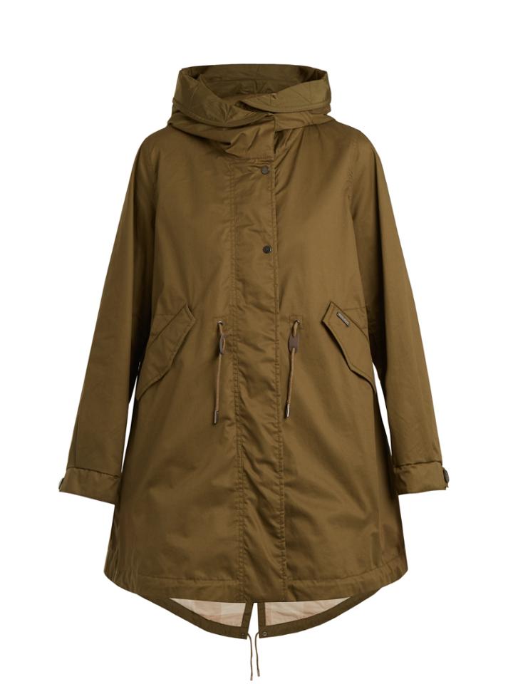 Woolrich John Rich & Bros. Leather-trimmed Cotton Hooded Parka