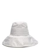 Matchesfashion.com Federica Moretti - Silk Jacquard Bucket Hat - Womens - White