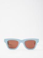 Jacquemus Eyewear - Baci Oversized Square Acetate Sunglasses - Womens - Pale Blue