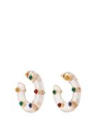 Matchesfashion.com Wai Wai - X Betina De Luca Perspex Hoop Earrings - Womens - Clear