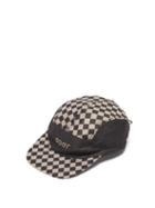 Matchesfashion.com Soar - Checked Logo-print Technical-shell Cap - Mens - Black
