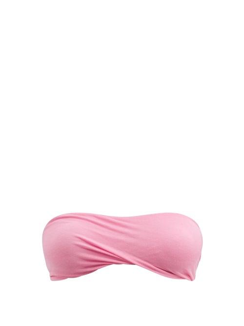 Matchesfashion.com Rick Owens - Ruched Jersey Bandeau - Womens - Pink