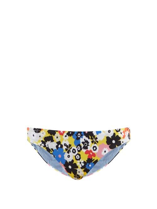 Matchesfashion.com Cala De La Cruz - Cristina Floral-print Bikini Briefs - Womens - Multi