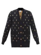 Burberry - Palena Tb-monogram Cardigan - Womens - Black