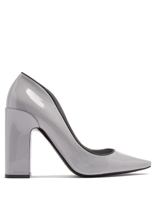 Matchesfashion.com Fabrizio Viti - Timeless Leather Pumps - Womens - Light Blue