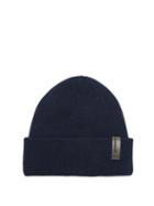 Norrna - Logo-patch Wool Beanie - Mens - Navy
