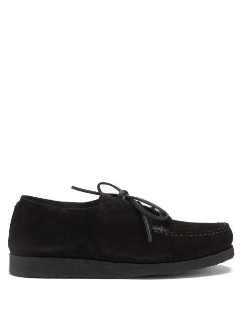 Matchesfashion.com Yuketen - Sports Topstitched Suede Desert Boots - Mens - Black
