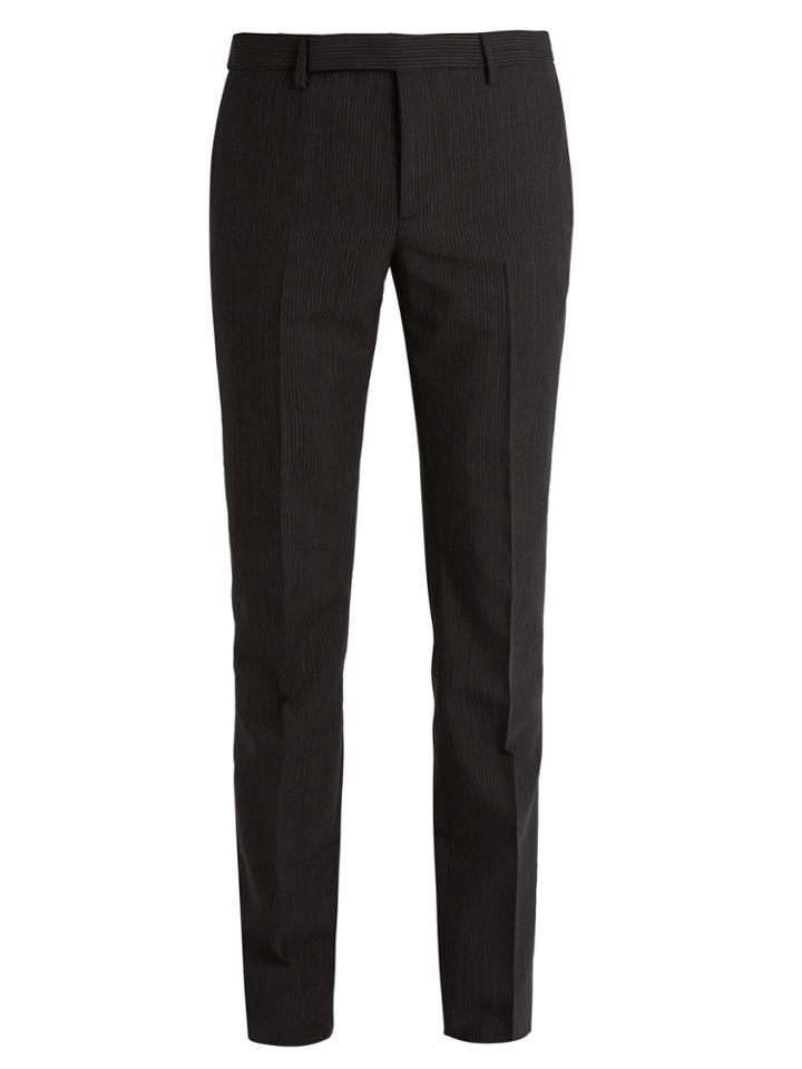 Saint Laurent Slim-leg Pinstripe Wool-blend Suit Trousers