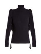 No. 21 Ruffle-trimmed Roll-neck Wool Sweater