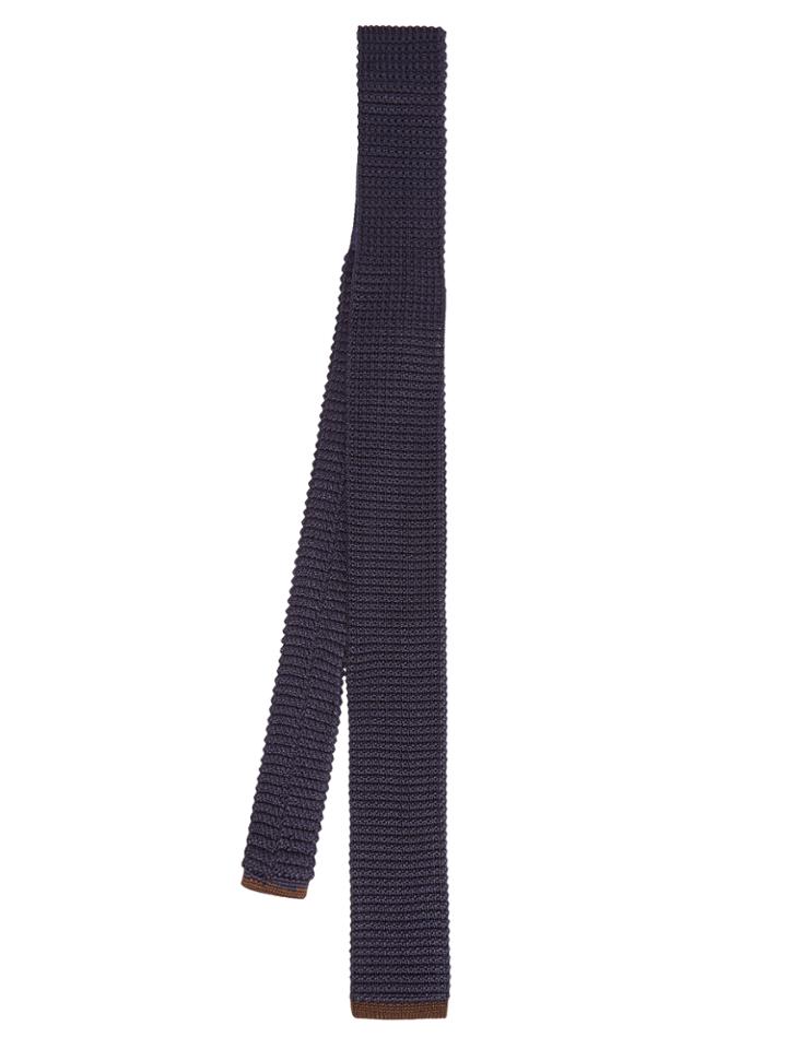 Dunhill Contrast-trim Silk-knit Tie