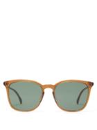 Matchesfashion.com Gucci - Logo Inlay Round Lens Acetate Sunglasses - Mens - Brown
