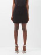 Alessandra Rich - Wool-blend Tweed Mini Skirt - Womens - Black