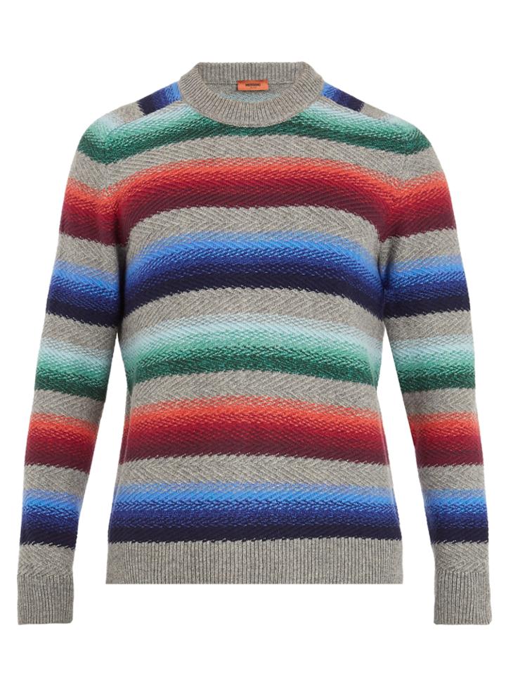 Missoni Striped Chevron Wool-knit Sweater