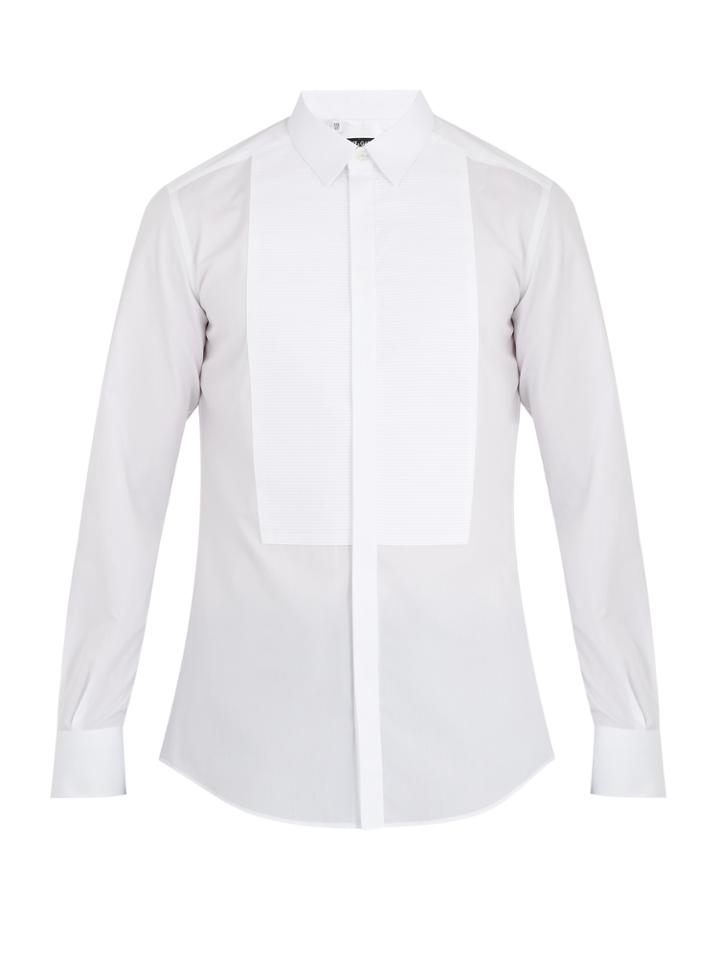 Dolce & Gabbana Single-cuff Striped-bib Cotton-poplin Dinner Shirt